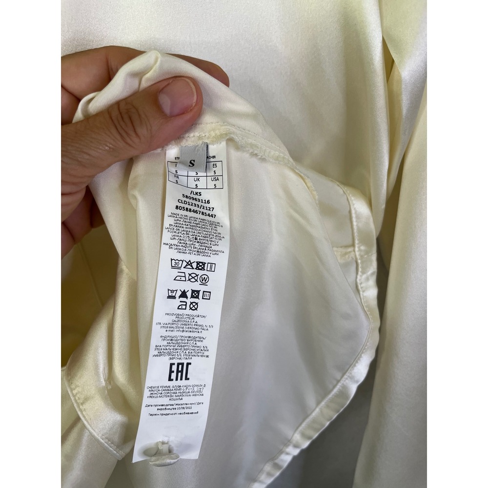 Intimissimi Cream/White 100% Silk Pajama Set Sz S NWOT - Picture 12 of 13